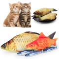 3D Haustier Katze Fisch Spielzeug Interaktive Geschenke Fisch Katze Katzenminze Spielzeug Gefüllte Kissen Puppe Simulation Fisch Spielen Elektrisches Katzenspielzeug